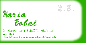 maria bobal business card